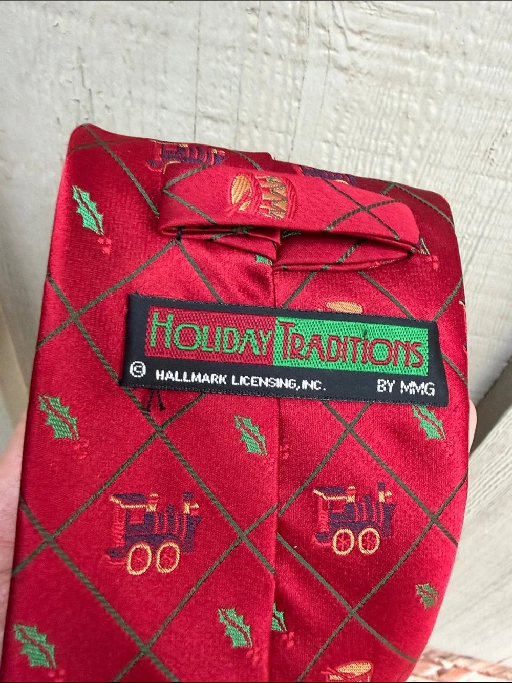4 Holiday Neck Ties - Red, Green, Navy, Multicolor